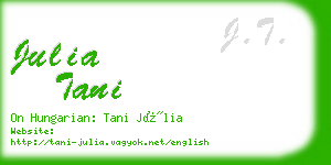 julia tani business card
